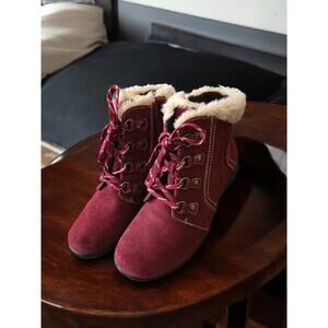 Earth Origins Crowley Womens Leather Lace Up Ankle & Booties Boots size 10